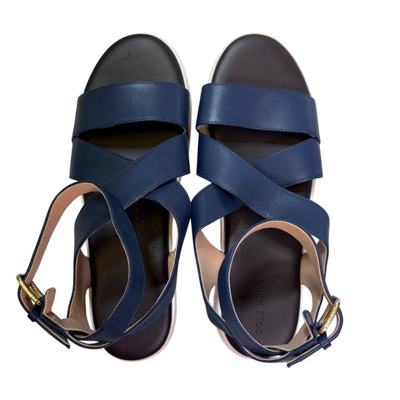Cole Haan Shoes - Cole Haan GrandPro Rally Castine Sandals Blue Leather Platform W29616 Womens 8.5